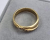 18ct Gold Diamond Wishbone Ring Size "L"