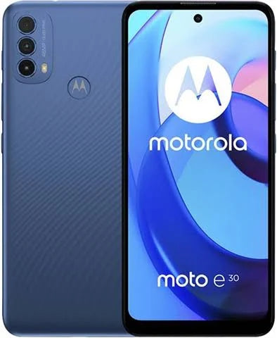 Motorola E30 XT2159 32GB Digital Blue, Unlocked  unboxed