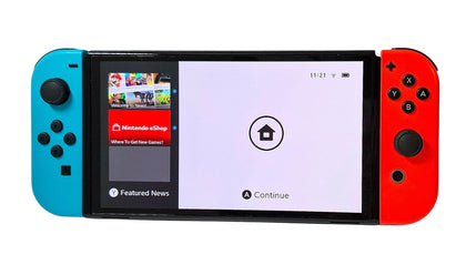 Nintendo Switch OLED Neon Blue and Red