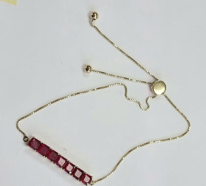 9ct Gold Ruby Tennis Bracelet