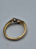18ct Yellow Gold Ladies Two CZ Stone Ring - 2.88 Grams - Size M