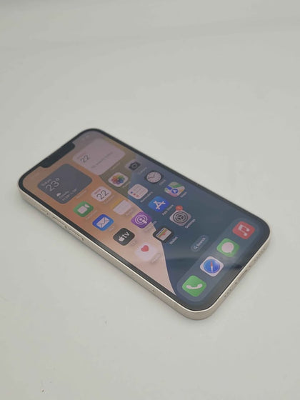 Apple IPhone 13 Mobile Phone - 128GB - Starlight - 87% Batt - Unlocked - Unboxed (Cracked Screen)