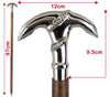 2 Piece Anchor Swagger Cane - Nickel Plated & Sheesham Wood 97cm