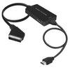 Scart To HDMI Converter with HDMI Cable Full HD 720P/1080P Switch Video Audio Black
