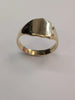 9ct yellow gold signet ring size V