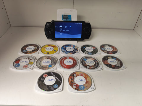 PSP Bundle - PSP2003 - 9 UMD Movies & 3 Games - Great Yarmouth