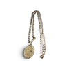 9CT Gold Square Curb Chain, with Large Locket 24.4Grams, Hallmarked, 23.5" Length