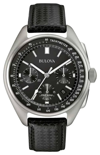 Bulova Black Mens Chronograph Watch Lunar Pilot 96B251