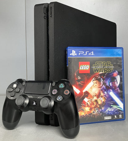 Sony Playstation 4 Slim 500GB Black Console Bundle ( + Lego Star Wars The Force Awakens ) ** Unboxed **