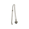 9CT Love Heart Necklace CZ Stones, 19" - Hallmarked 9CT 1.1Grams - Boxed