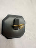 18ct Yellow Gold 3x Dia Band Ring - Size J
