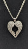 925 SILVER HALLMARKED, WINGS SHAPPED HEART PENDANT ON A BASIC CURBED CHAIN, 18", 13.71G *BRAND NEW*