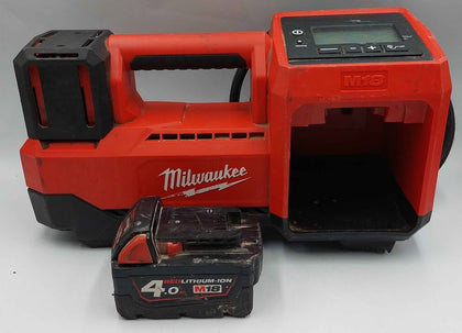 collection only  Milwaukee m18 BI tire Inflator with 5.0ah Battery & Charger unboxed red