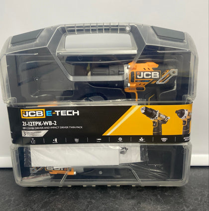 JCB 12V Twin Pack 2.0Ah Batteries in W-Boxx 102 Power Tool Case | 21-12TPK-WB-2