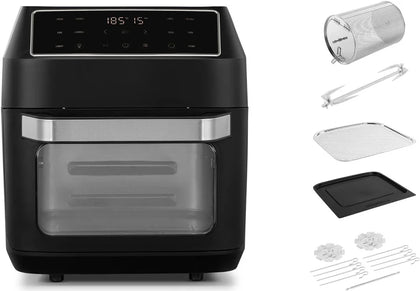 Linsar Black KB6102 12L Air Fryer with Rotisserie