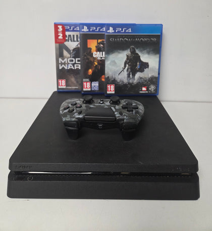 Sony Playstation 4 500GB Slim Console - Black with 3 Games