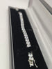 925 Silver 8" Hallmarked CZ bracelet -weighs 21.6 grams- box included