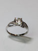 9CT White Gold CZ Ring - Size K 1/2