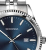 Sekonda Mens Classic Stainless Steel Blue Dial Bracelet Watch 1640