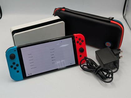 Switch Console, 64GB OLED + Neon Red/Blue Joy-Con, Unboxed