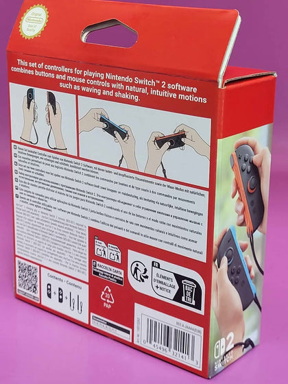 Official Nintendo Switch 2 Joy-Con (Pair) Black, Red & Blue, + Straps. Boxed And Unused