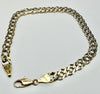 8" 9ct yellow gold double link bracelet