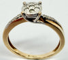 9ct yellow gold 0.10ct diamond cluster ring
