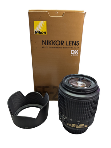 NIKON LENS BOXED AF-S DX ZOOM 55-200MM PRESTON STORE
