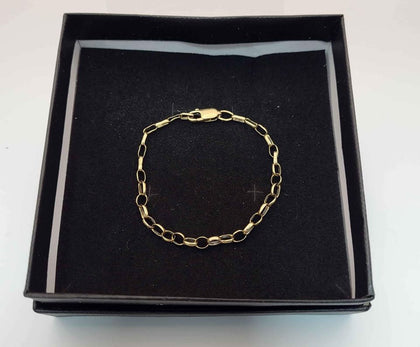 9ct yellow gold children's bracelet - 1.7g - 15cm. Hallmarked