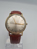 Accurist 9ct Gold Cased manual Wind watch with leather strap