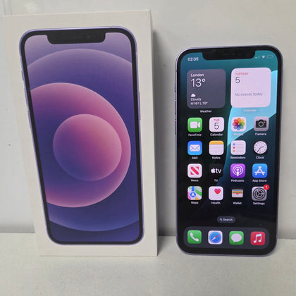 iPhone 12 - Purple - Unlocked 64Gb 80% Battery Health boxed