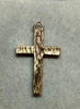 9ct yellow gold cross pendant