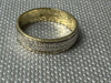 9ct Gold Band Set With Clear Stones