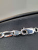 925 Sterling Silver 3 In 1 Figaro Chain Necklace With Dragon Pendant - 24" Long - 4mm Wide - 28.3 Grams **BRAND NEW*