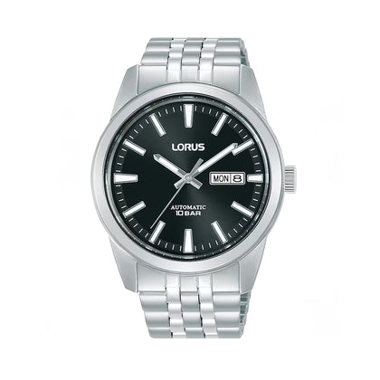 Lorus Automatic Men's 42mm Black Dial Stainless Steel Bracelet Watch