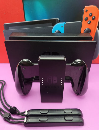 Switch Console, 32GB HAC-001-01 + Neon Red/Blue Joy-Con, Boxed With All Accessories