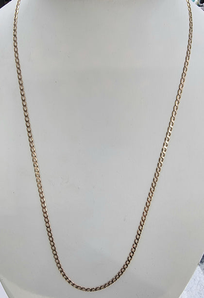 9ct Gold Curb Chain 25