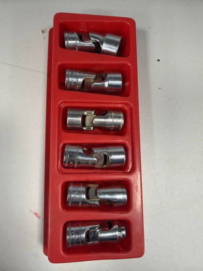 Snap-on  3/8 Dr 6pc 6 Point Shallow Universal Swivel Socket Set