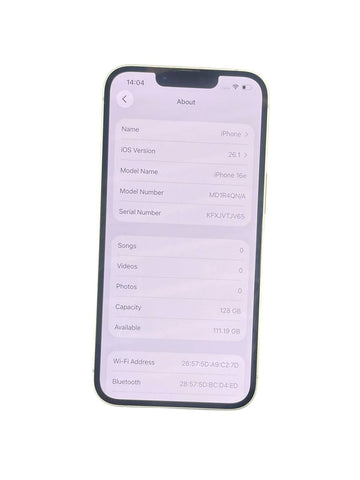 iPhone 16e 128GB BH100 *Unboxed*