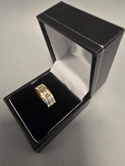 9ct Gold Ring 375 dia 4.5G Size S