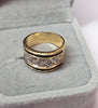 14ct Yellow Gold Ring with Diamond Size N1/2