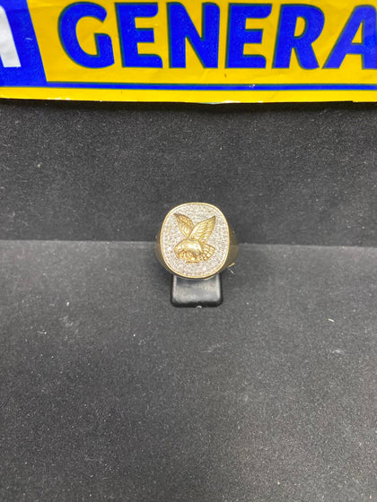 14ct Gold Gents Eagle Ring (Size V) 10.01g