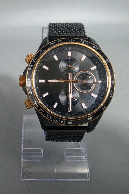 Tommy Hilfiger Tommy Hilfiger Miles Men's Black Watch 1792020 Mesh Strap
