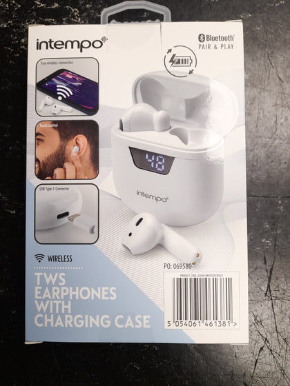 Intempo TWS Earphones With USB C Charging Case.