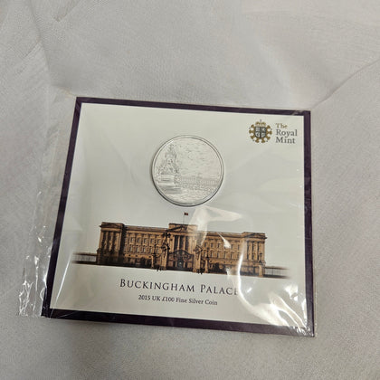 2015 Buckingham Palace £100 - Bu - One Hundred Pounds Fine Silver Uk