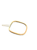 9ct super weight ladies square hinged bangle with safety chain 29.72grams
