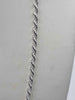 925 Sterling Silver Rope Chain Necklace With CZ Cross Pendant - 24" Long - 33.52 Grams **BRAND NEW**