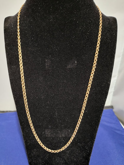 14ct Rose Gold Fancy Link Chain Necklace - 22