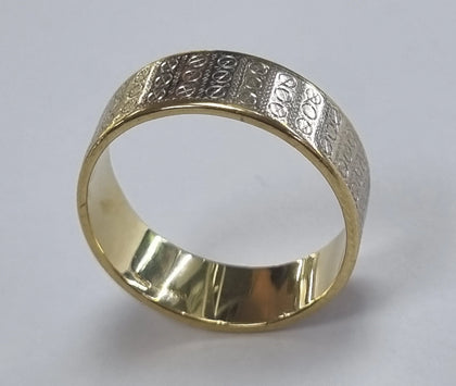 18ct white/Yellow Gold Ring size V1/2