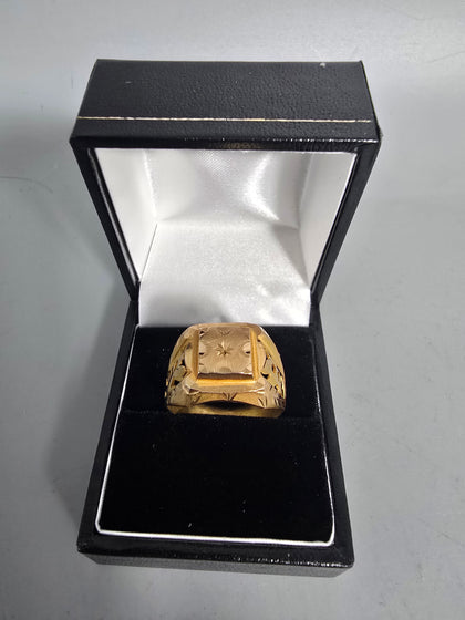 18CT AISAN GOLD RING 750 4.4G SIZE W